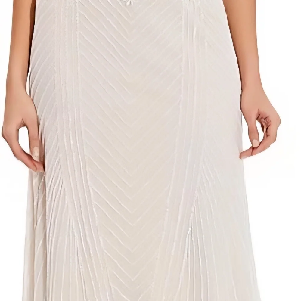 Adrianna Papell Ivory Beaded Wedding Dress - Picture 2 of 3